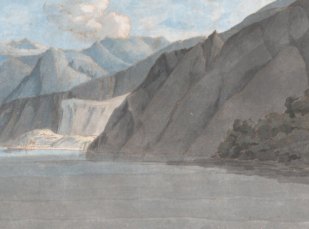 Monte Leoni ile Como Gölü manzarası, 27 Ağustos 1781. by Francis Towne