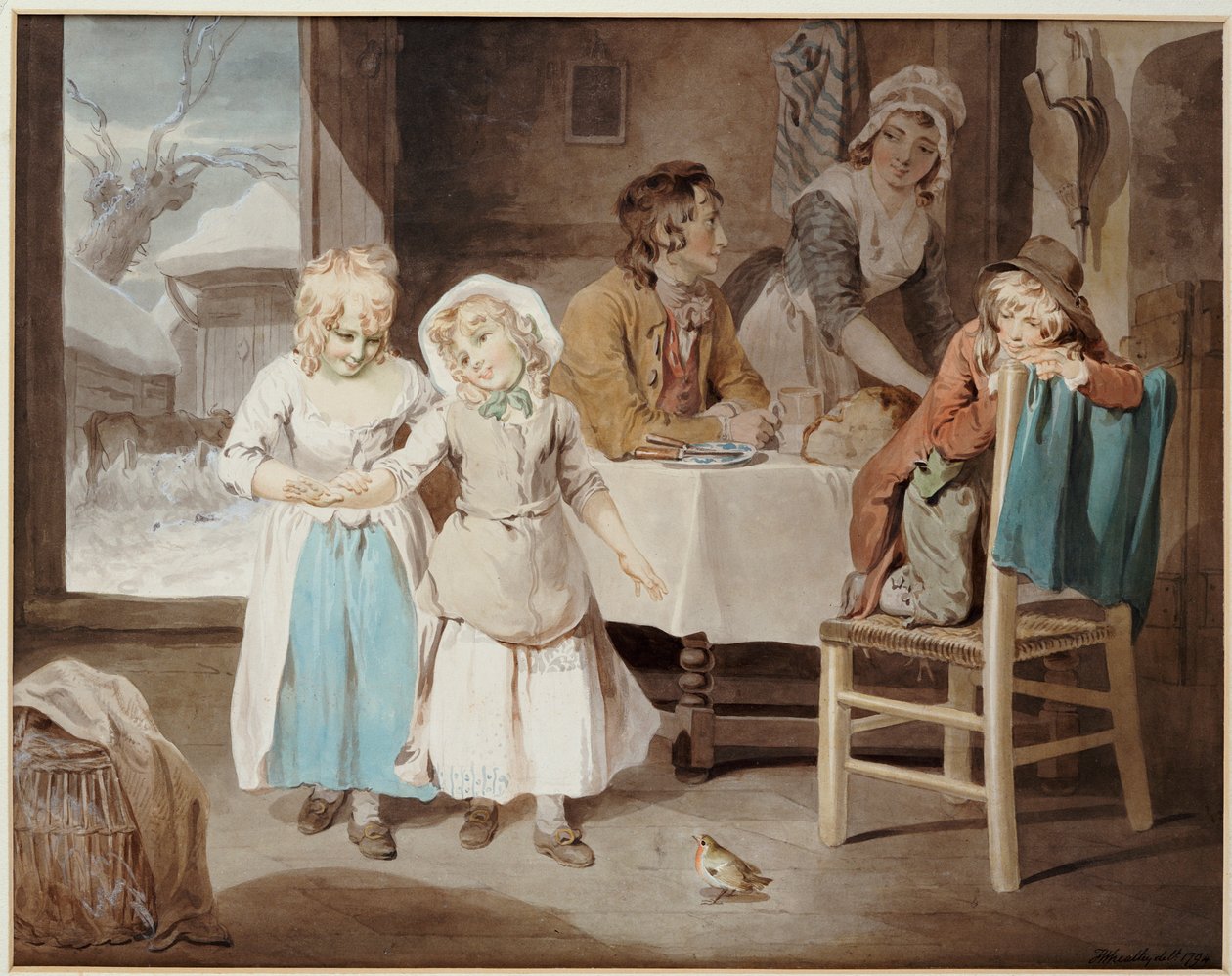 Evcil Hayvan Robin, 1794 by Francis Wheatley