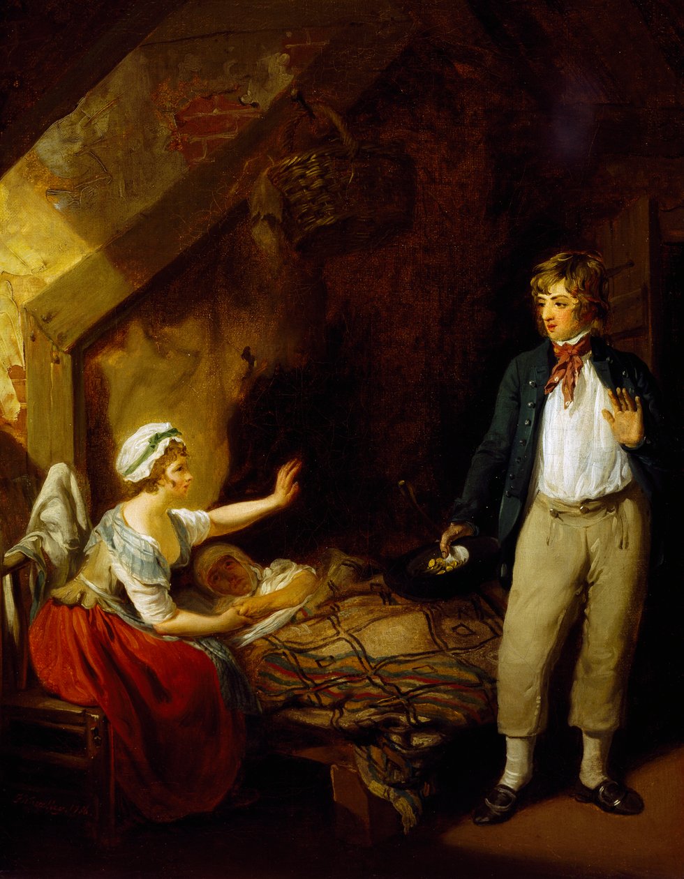 Denizcinin dönüşü, Francis Wheatley (1747-1801) tarafından yapılan resim. by Francis Wheatley