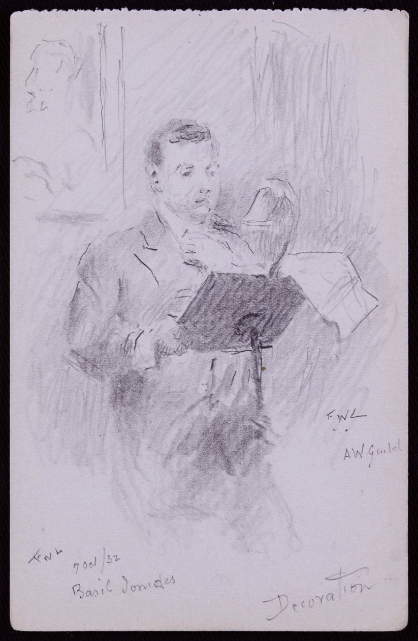 Basil Ionides portresi by Francis Wilfred Lawson
