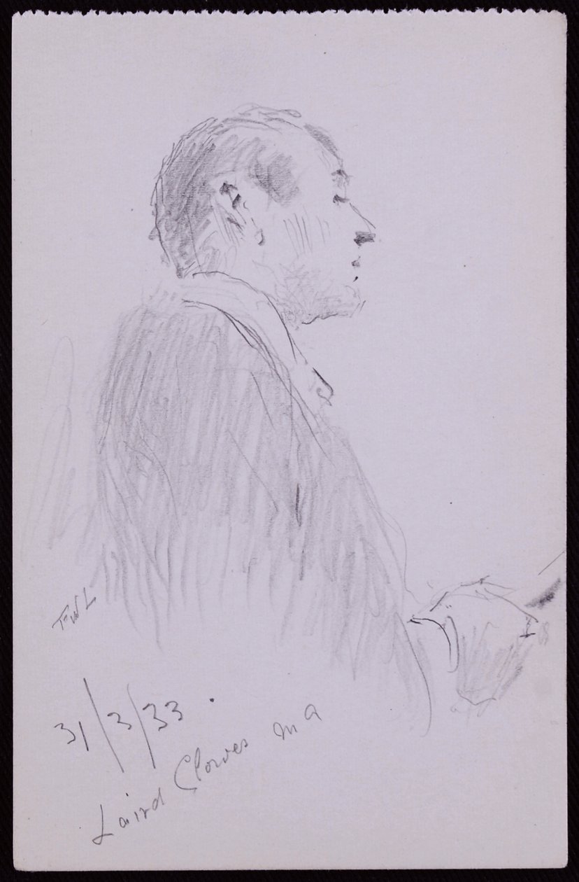 Laird Clowes portresi by Francis Wilfred Lawson