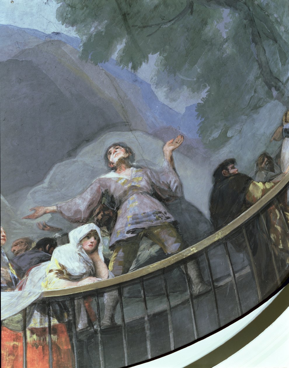 An Ecstatic Witness, detail from the Miracle of St. Anthony of Padua, from the cupola, 1798  by Francisco de Goya
