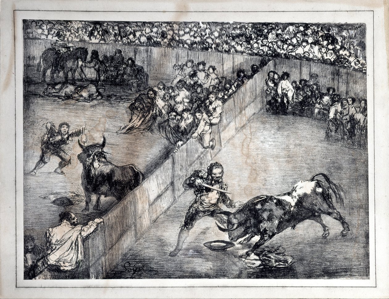 Bölünmüş Halkada Boğa Güreşi by Francisco de Goya