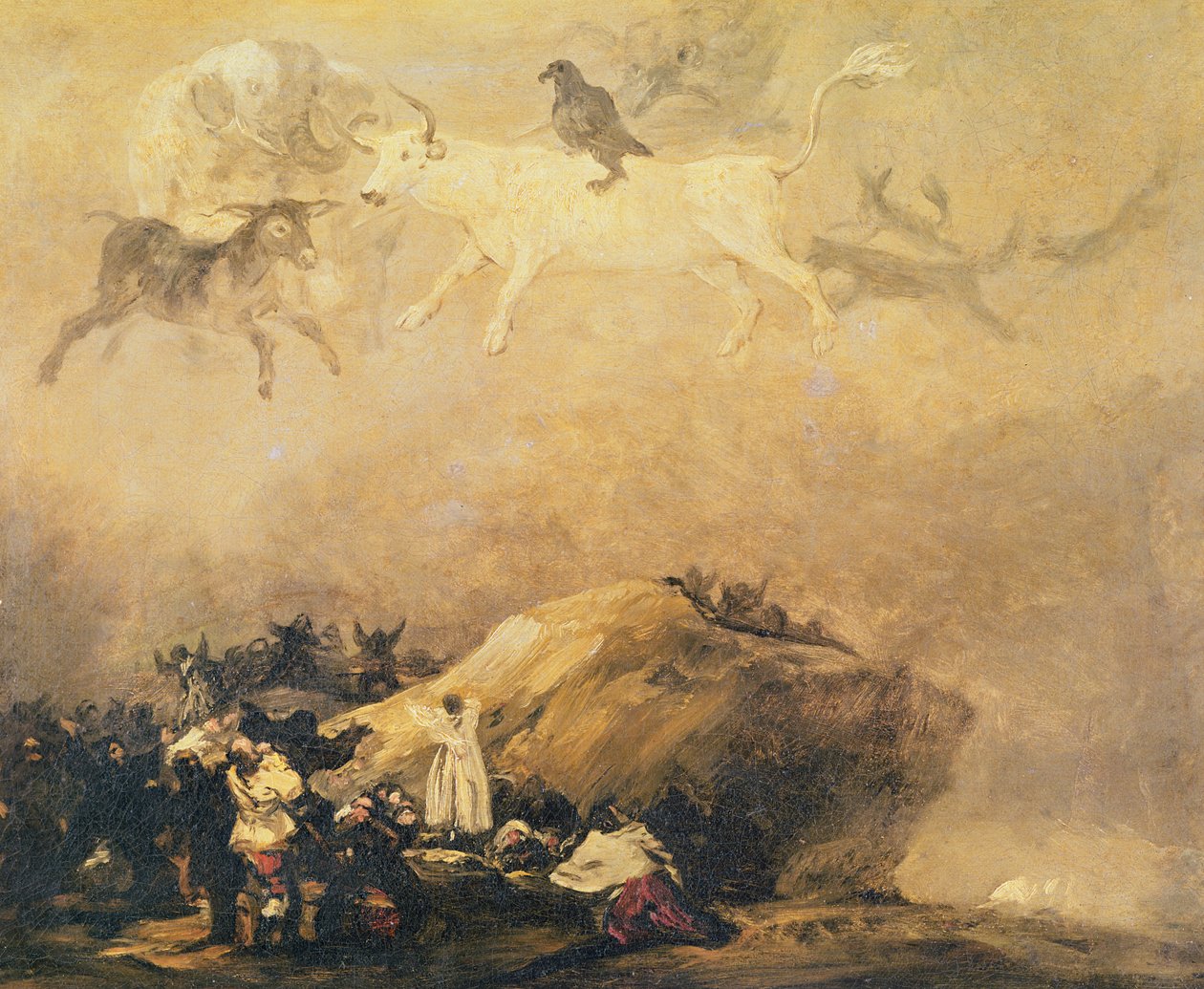 Capriccio Sahnesi: Gökyüzündeki Hayvanlar by Francisco de Goya