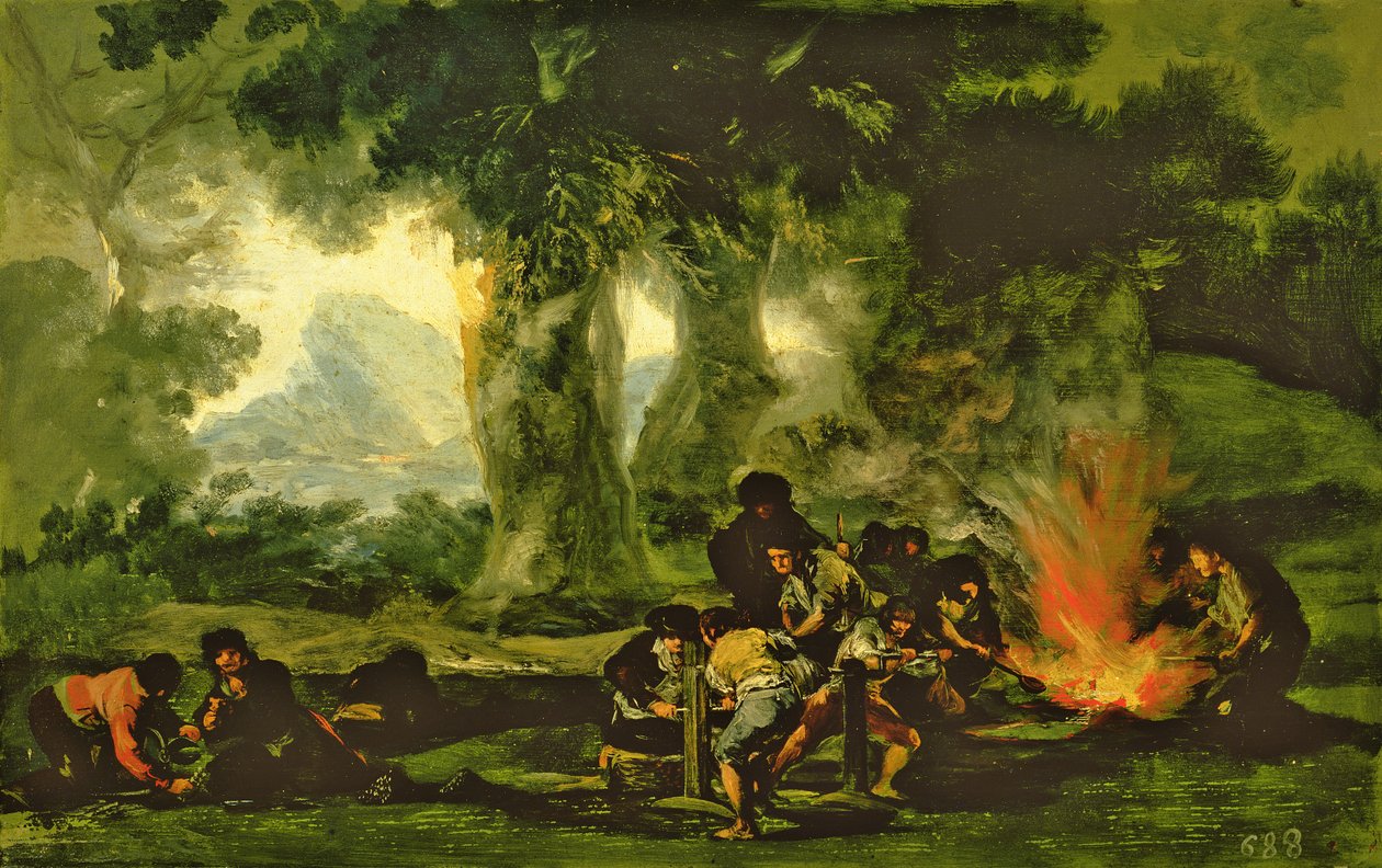 Gizli Mermi Üretimi, 1812-13 by Francisco de Goya