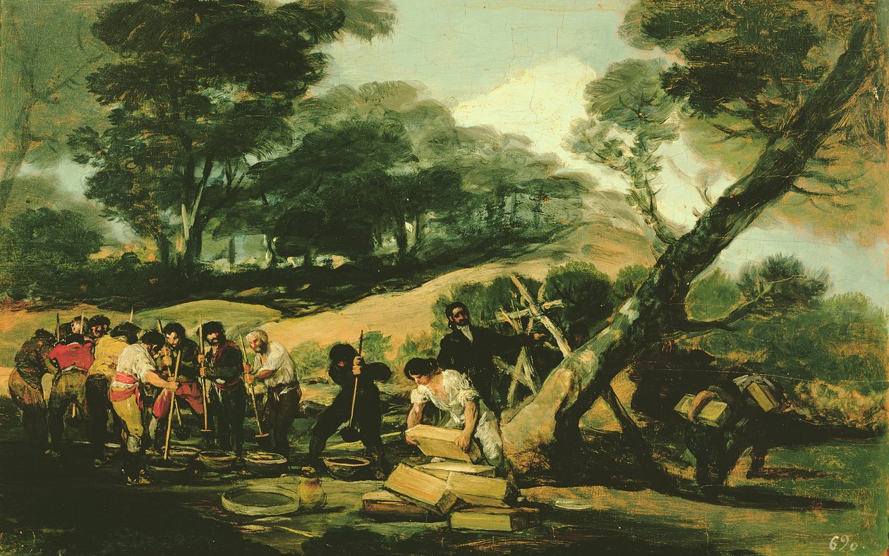 Barutun Gizli Üretimi, 1812-13 by Francisco de Goya