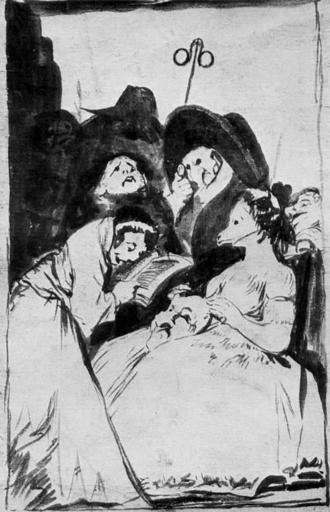 Kaprisin hazırlık çizimi 1 by Francisco de Goya
