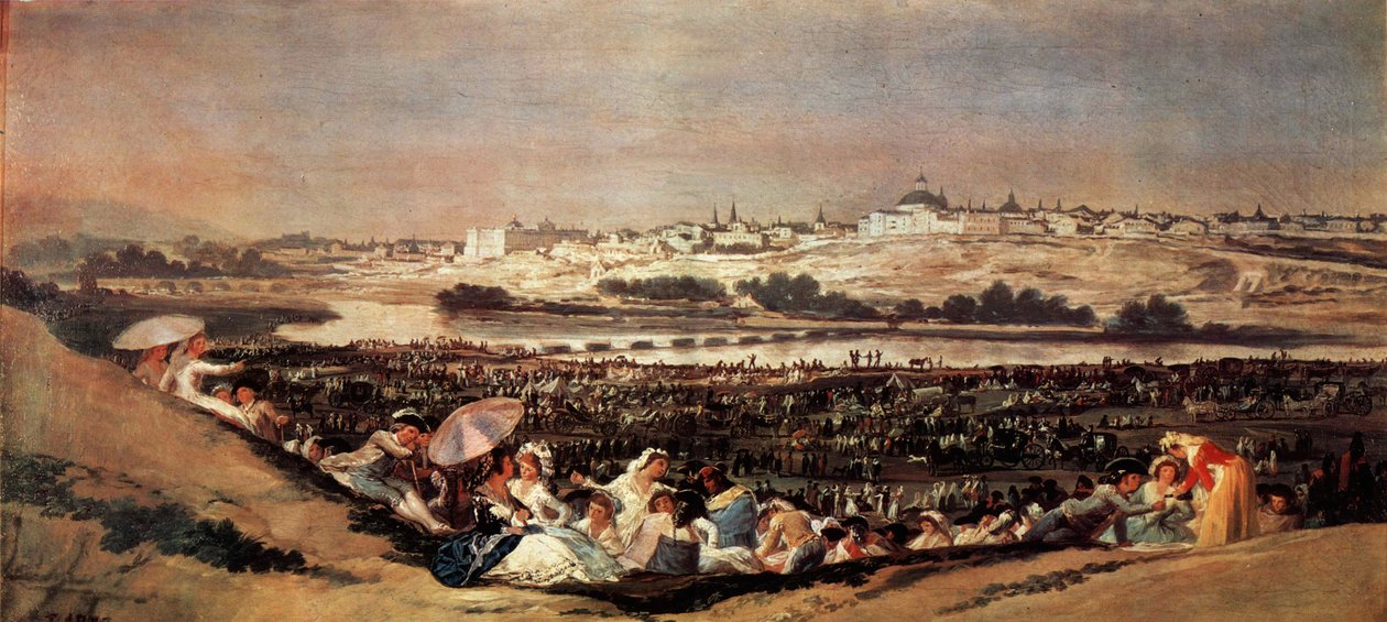 Kraliyeti süslemek için duvar halıları için taslaklar. El Pardo ve El Escorial sarayları by Francisco de Goya