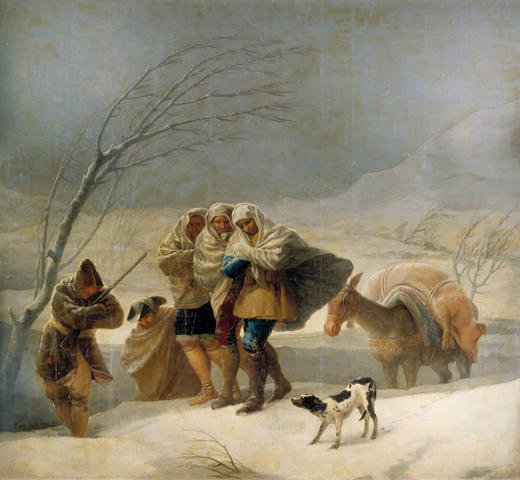 Kar yağışı by Francisco de Goya