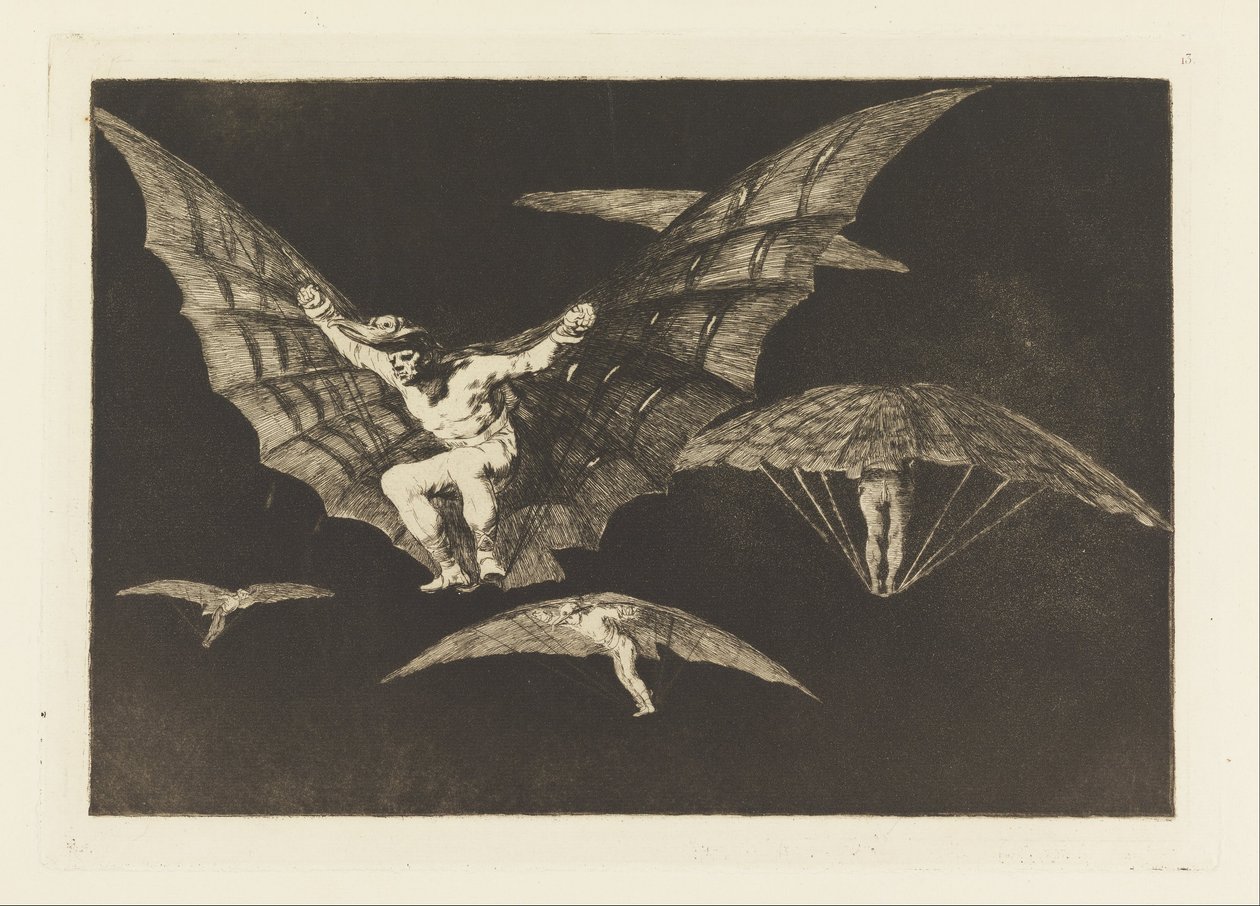 Uçma Şekli, Atasözleri 13. levha by Francisco de Goya