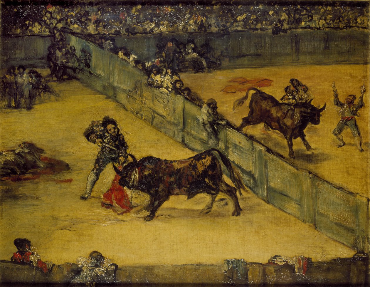 Boğa Güreşi Sahnesi: Bölünmüş Yüzük, 18. yüzyıl by Francisco de Goya