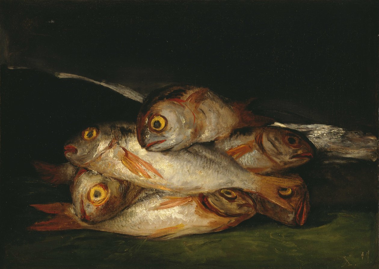 Altın Çipura ile Natürmort by Francisco de Goya