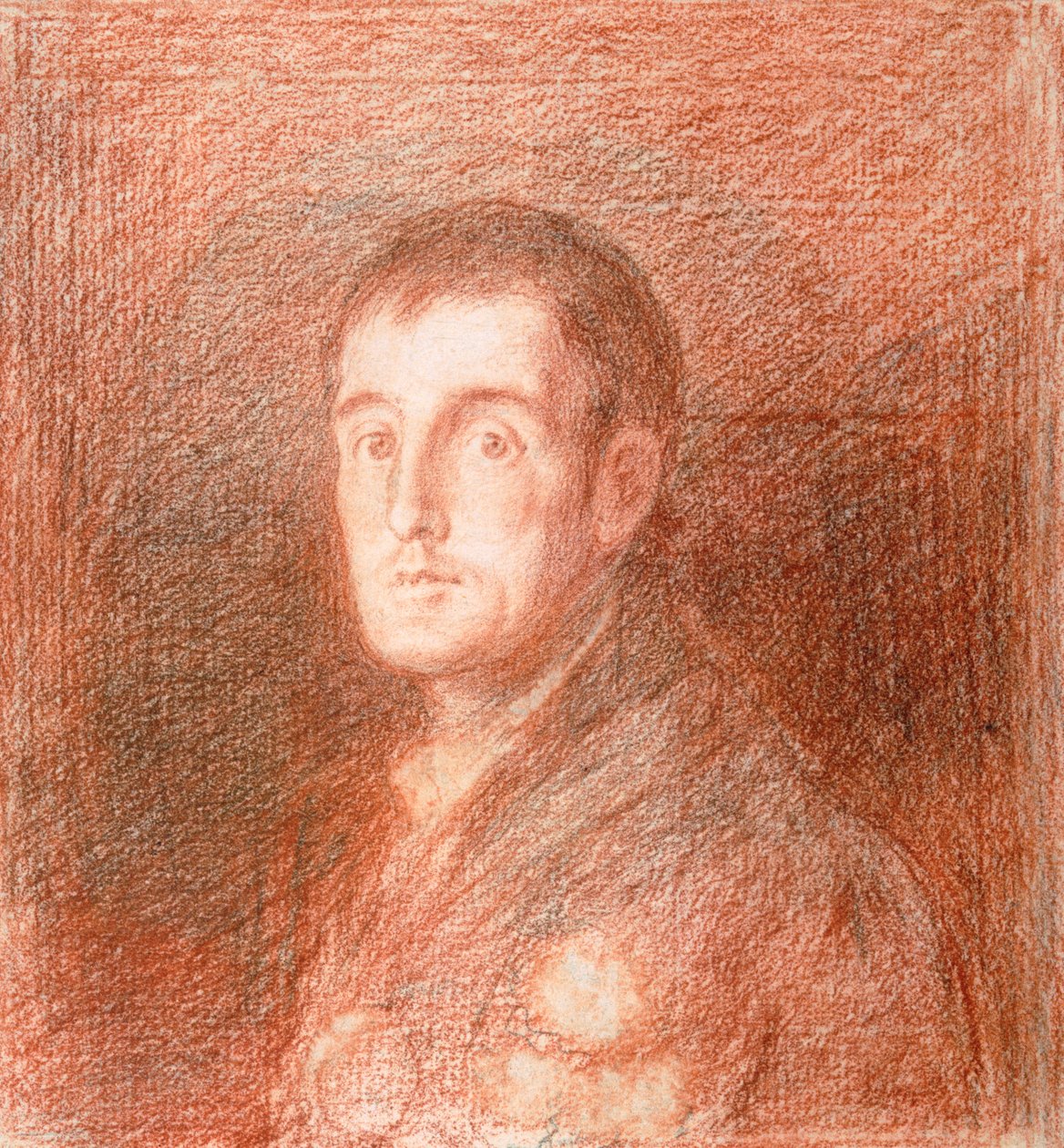 Study for an equestrian portrait of the Duke of Wellington (1769-1852) c.1812 (red chalk on graphite) by Francisco de Goya