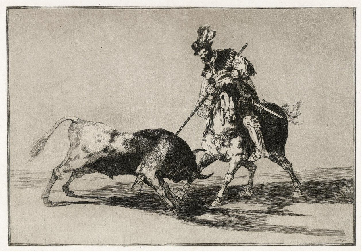 Mızrağıyla Boğa Saldıran Cid Campeador by Francisco de Goya