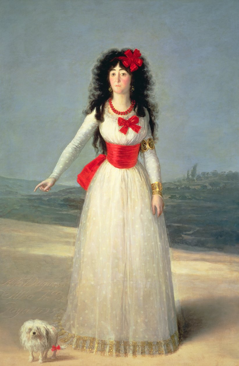Alba Düşesi, 1795 by Francisco de Goya