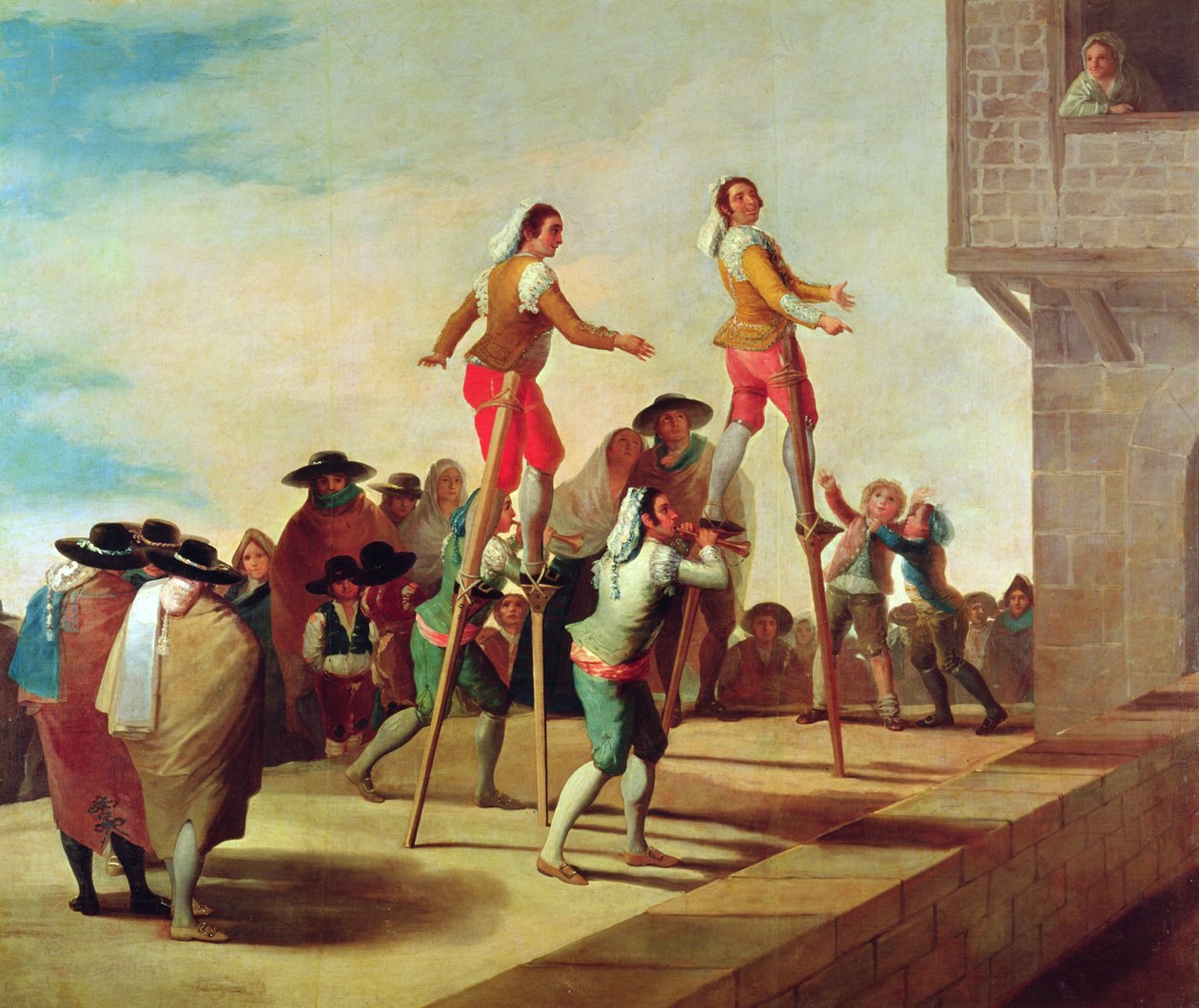 Stilts, c.1791-92 by Francisco de Goya