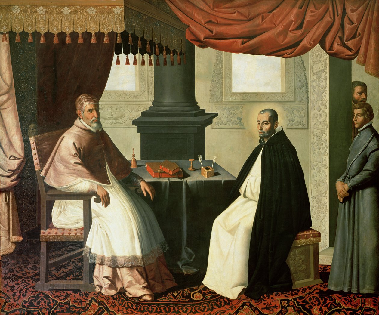 Aziz Bruno (1030-1101) ve Papa II. Urban (c.1035-99) 1630-35 by Francisco de Zurbaran