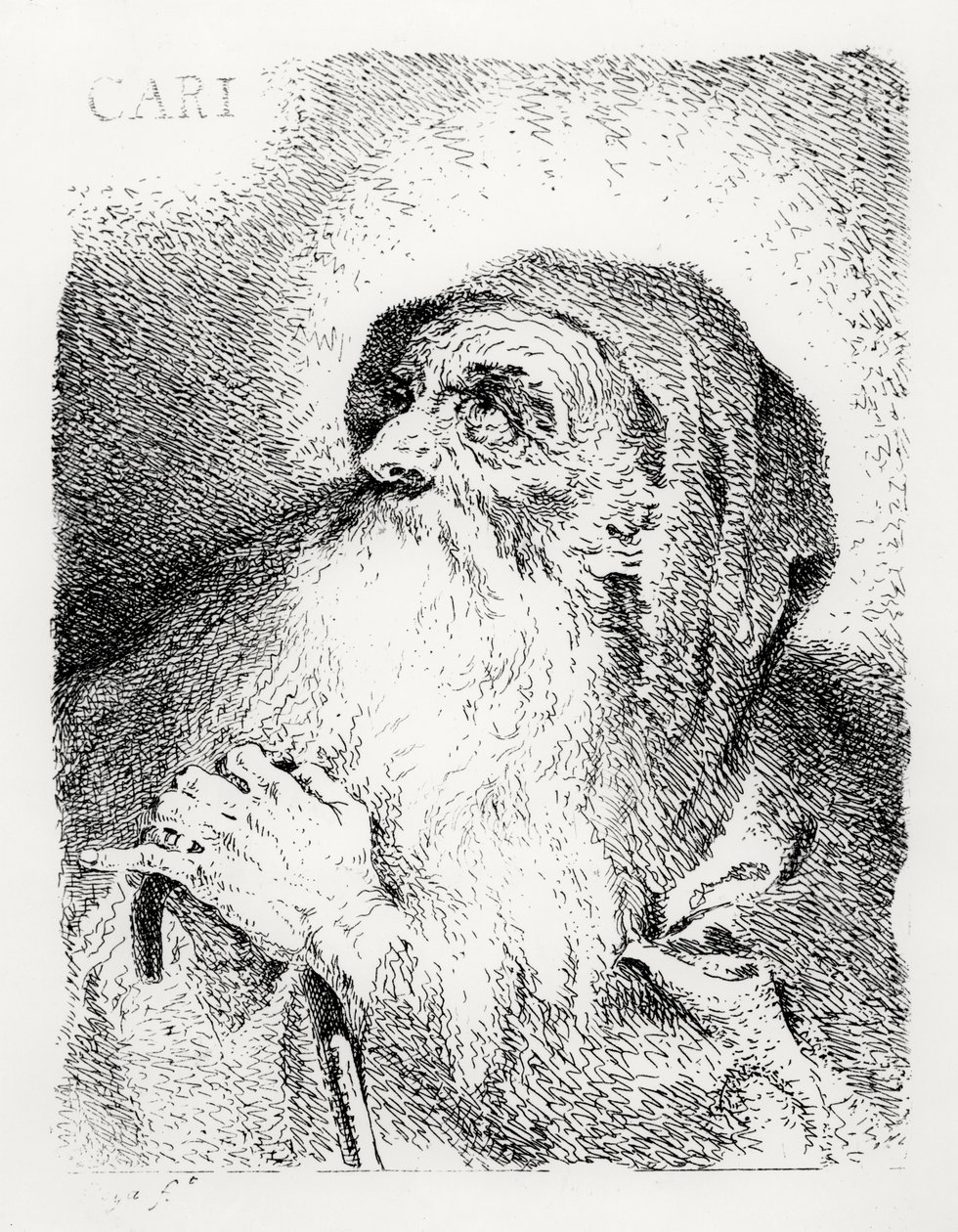 tefekkürde keşiş by Francisco de Goya