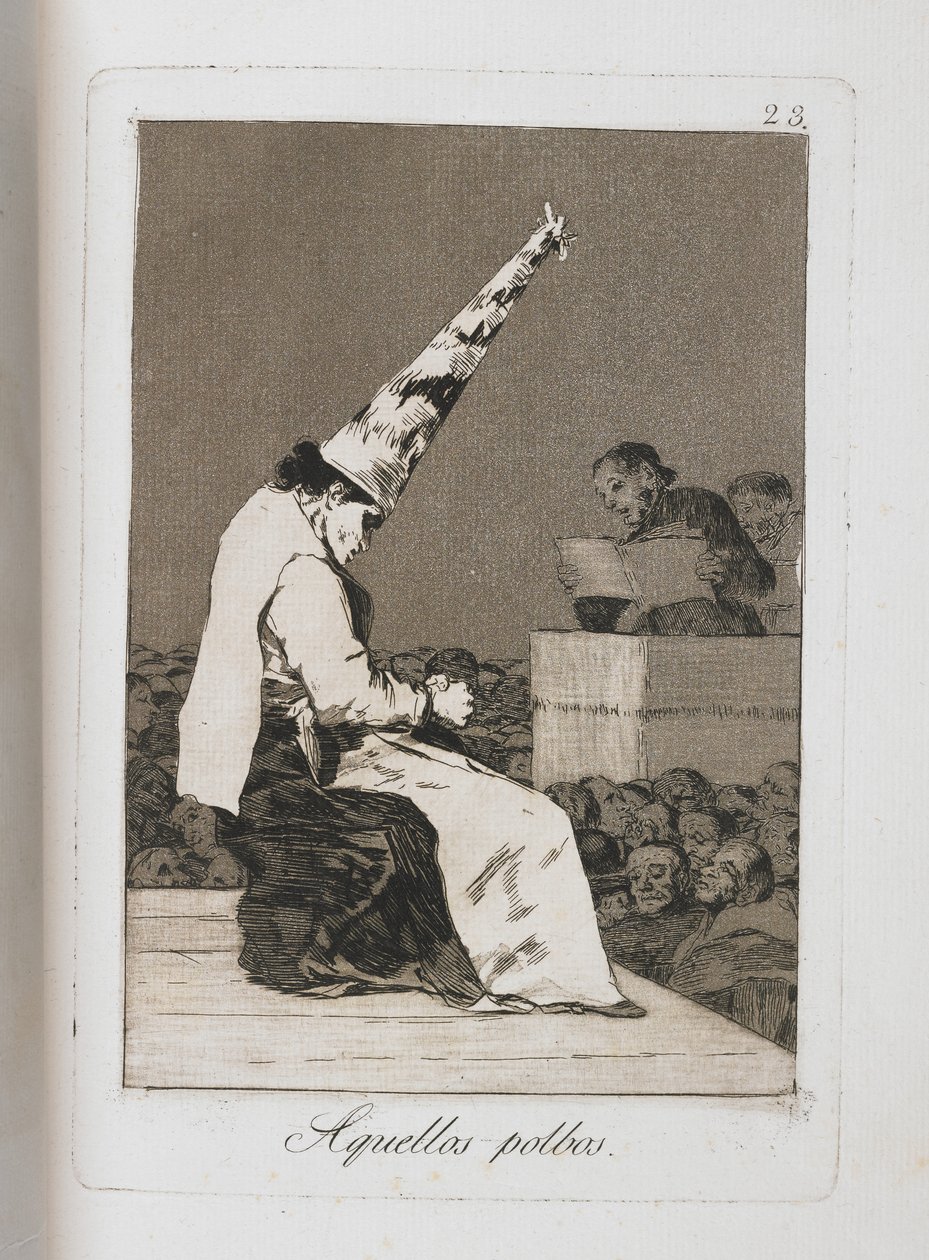 ಲಾಸ್ ಕ್ಯಾಪ್ರಿಚೋಸ್, 1797-1798ಟರ್ಕ್ನಿಂದ ಪ್ಲೇಟ್ by Francisco de Goya