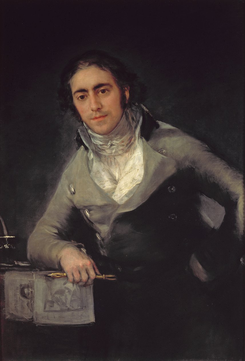Don Evaristo Perez de Castro olduğu tahmin edilen bir adamın portresi by Francisco de Goya