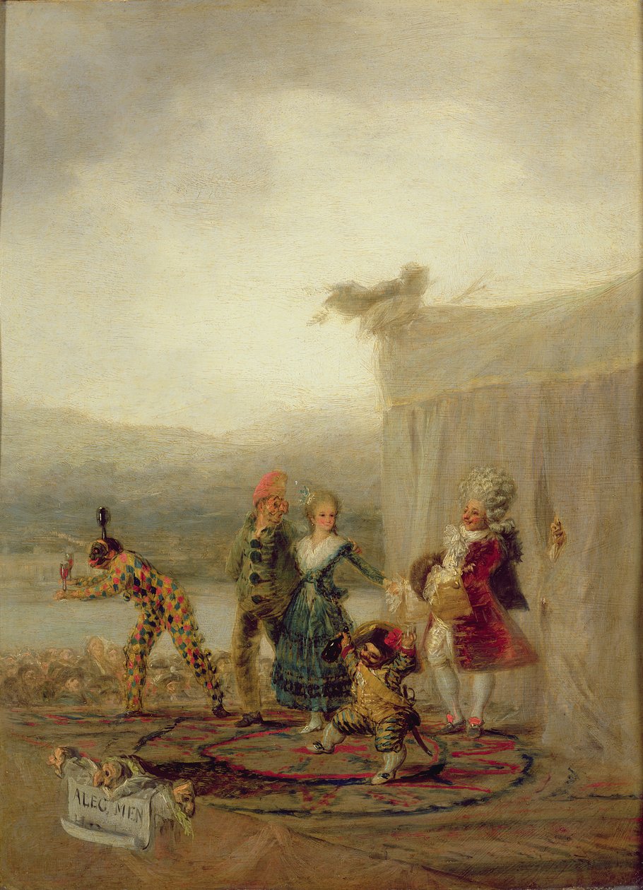 Gezici Oyuncular, 1793 (kalay tabakta yağ) by Francisco de Goya