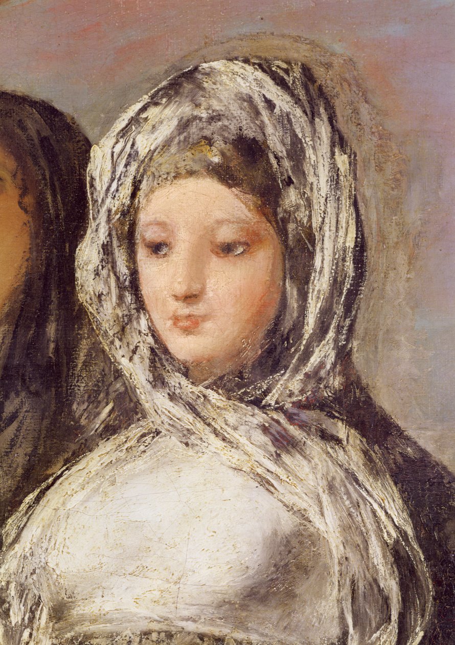 Mektup veya Genç Kızlar (yüz detayı), 1812-1819 by Francisco de Goya