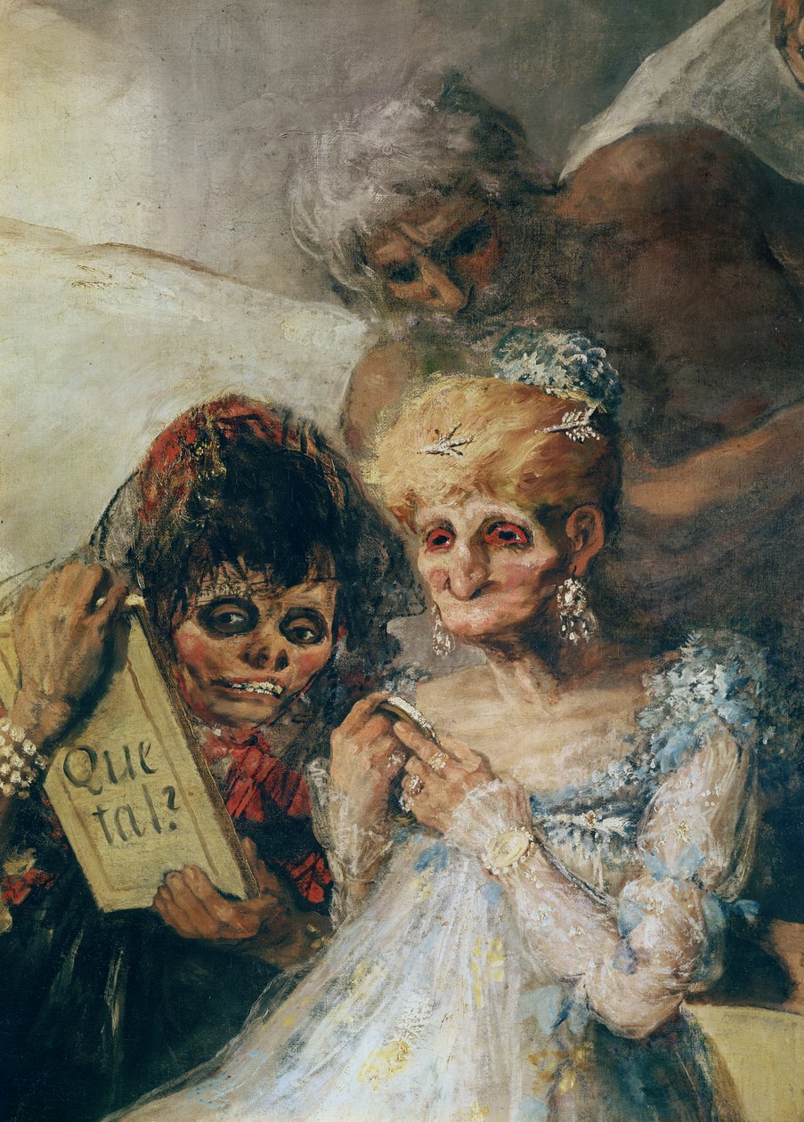 Yüzlerin Yaşlı Kadın detayı, 1808-1812 tuval üzerine yağlı boya by Francisco de Goya