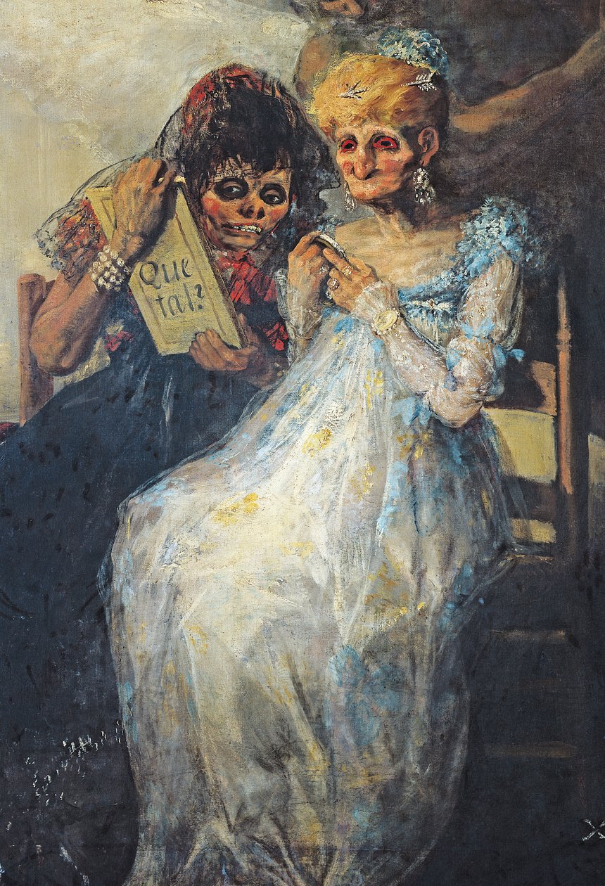 Yaşlı Kadınlar Zamanı, 1820 tuval üzerine yağlıboya 16775 detayı by Francisco de Goya
