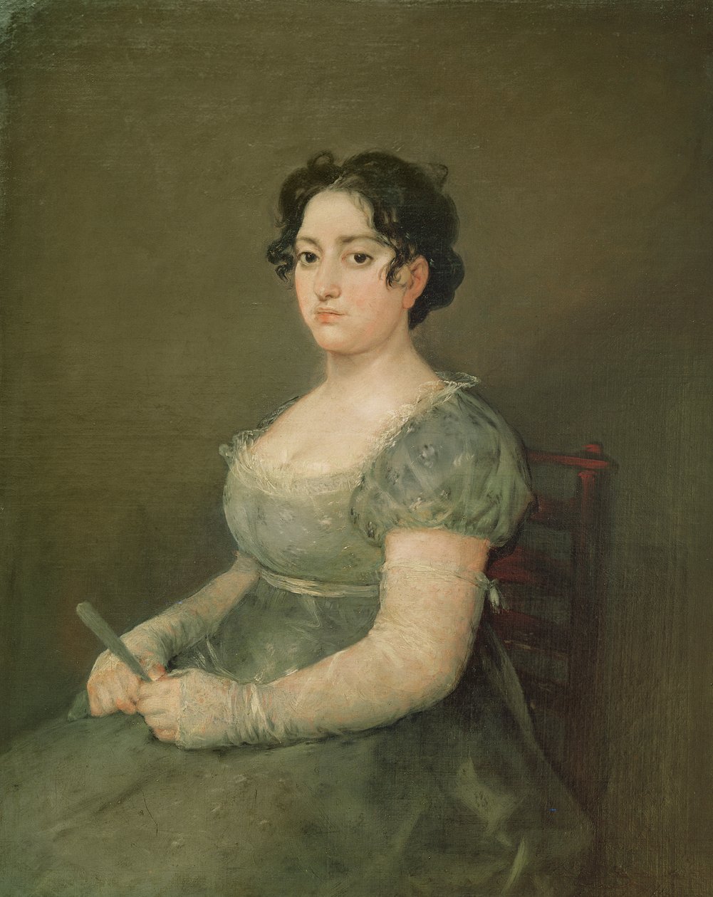 Yelpazeli Kadın, c.1805-06 by Francisco de Goya