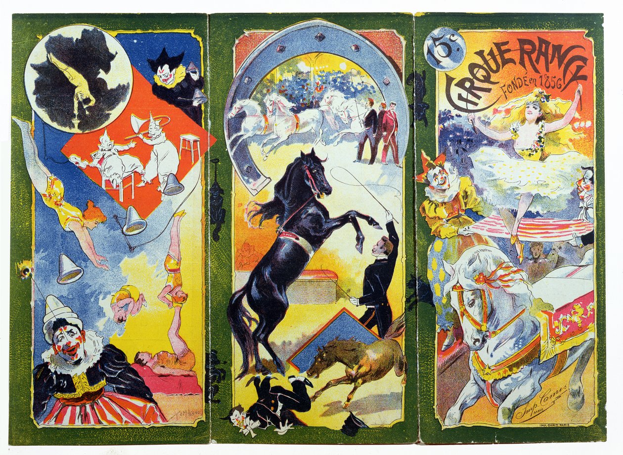 1856'da kurulan 'Cirque Rancy' için program by Francisco Tamagno