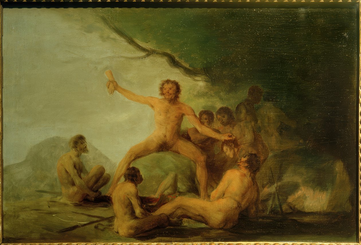 İnsan kalıntılarını gösteren yamyamlar by Francisco de Goya
