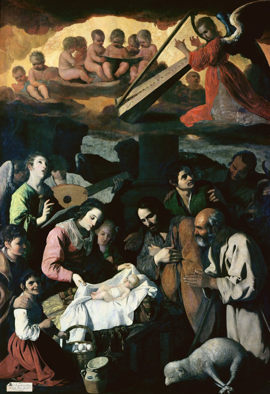 ಕುರುಬರ ಆರಾಧನೆ, 1638 (ವಿವರಗಳಿಗಾಗಿ 54174 ನೋಡಿ) ಟರ್ಕಿ by Francisco de Zurbaran
