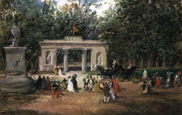 Prado Müzesi'nden Madrid'deki Botanik Bahçeleri Kapısı by Francisco Domingo Marqués