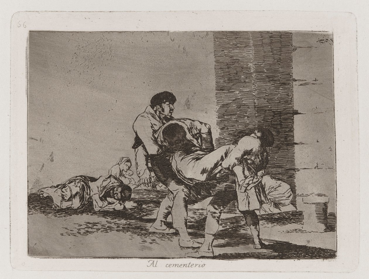 Mezarlığa, Savaşın Felaketlerinden Plaka 56 by Francisco de Goya