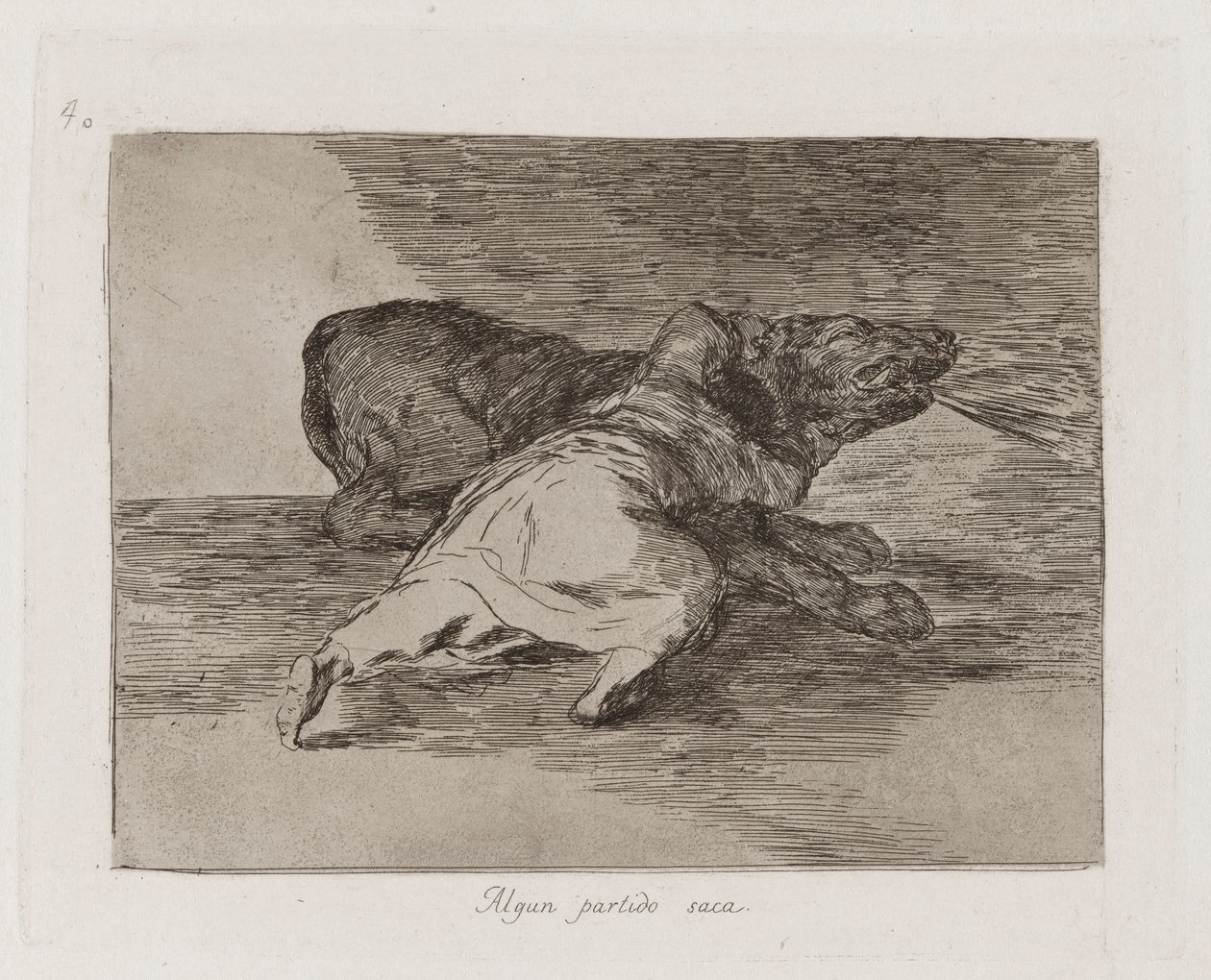 İçinden Bir Şey Çıkarıyor, Savaşın Felaketlerinden Tabaka 40 by Francisco de Goya