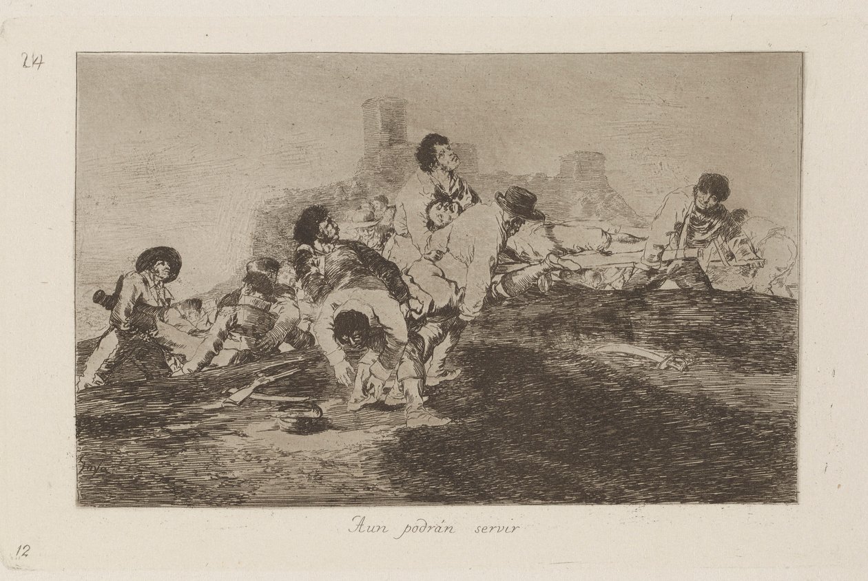 Hâlâ Kullanılabilirler, Savaşın Felaketlerinden Levha 24 by Francisco de Goya