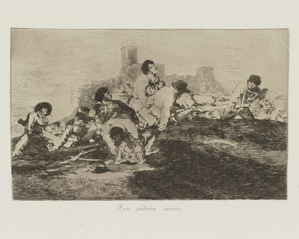 Hala hizmet edebilirler (Hala Kullanılabilirler), pl. Savaşın Felaketleri serisinden 24 by Francisco de Goya