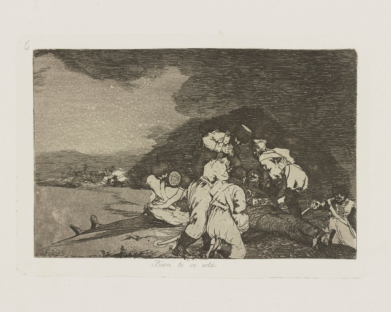 İyisin. (Size Hizmet Eder.), pl. The Disasters of War serisinden 6. by Francisco de Goya