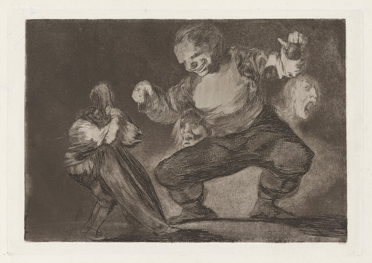 Bobalic?n (Simpleton), Los disparates (Los atasözü) dizisinden After Vice Comes Fornicio (After Vice Comes Fornication) olarak da bilinir. by Francisco de Goya