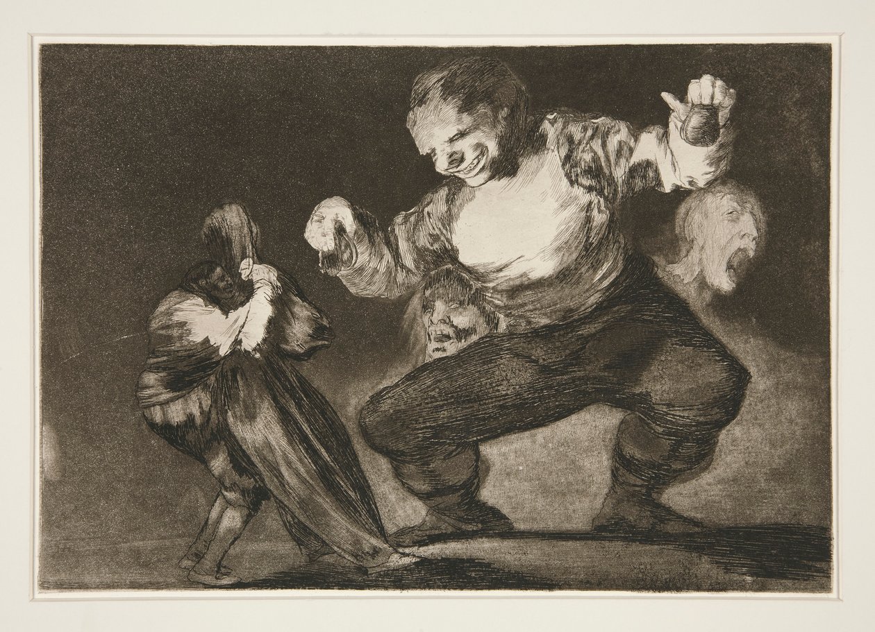 Bobalic?n (Simpleton), pl. Los atasözleri serisinden 4 by Francisco de Goya