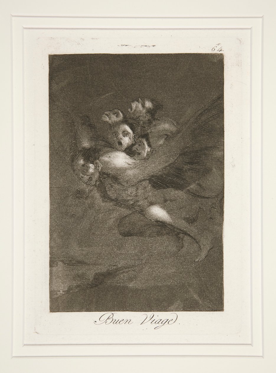 İyi yolculuklar (İyi Yolculuklar), pl. Seriden 64 Kaprisler by Francisco de Goya