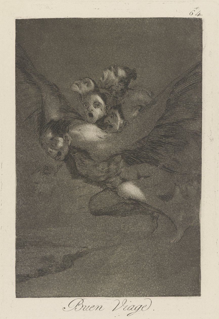 İyi yolculuklar. (İyi Yolculuklar.), pl. Seriden 64 Kaprisler by Francisco de Goya