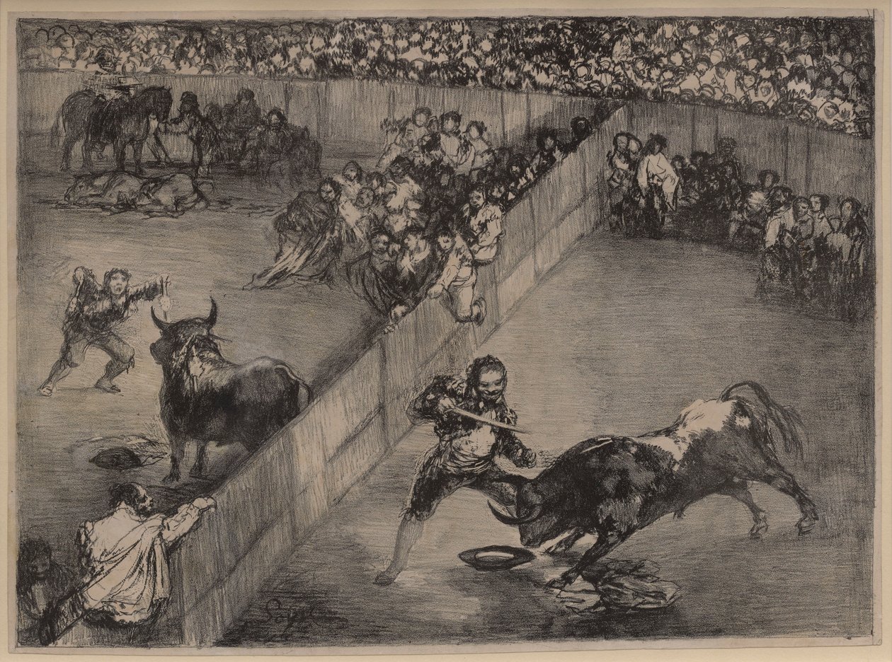 Bölünmüş Halkada Boğa Güreşi by Francisco de Goya