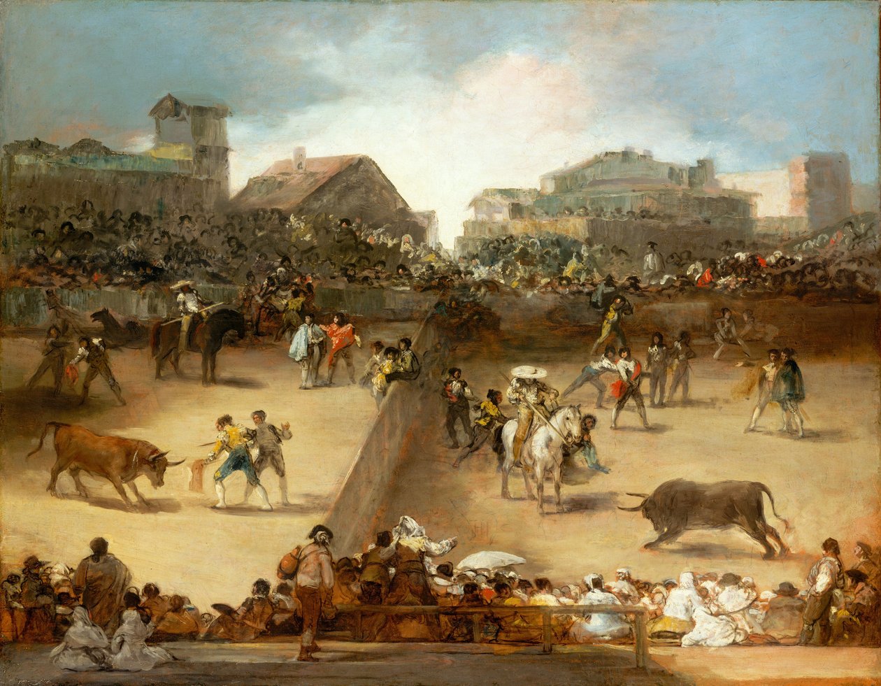 Bölünmüş Halkada Boğa Güreşi. by Francisco de Goya
