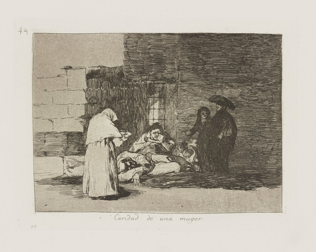 Bir kadının sadaka. (Bir kadın by Francisco de Goya