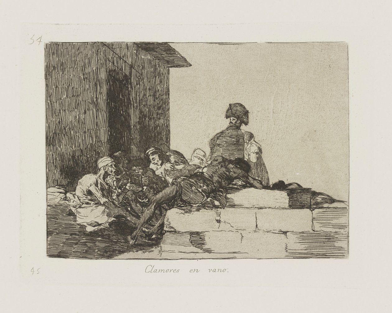 Çığlıklar boşuna. (İtirazlar Boşunadır.), pl. Savaşın Felaketleri dizisinden 54 by Francisco de Goya