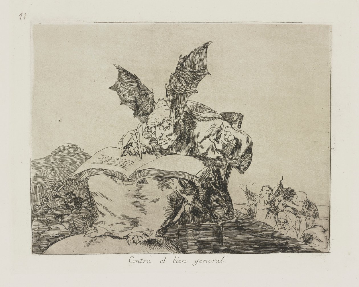 Genel iyiliğe karşı. (Ortak İyiye Karşı.), pl. Savaşın Felaketleri dizisinden 71 by Francisco de Goya