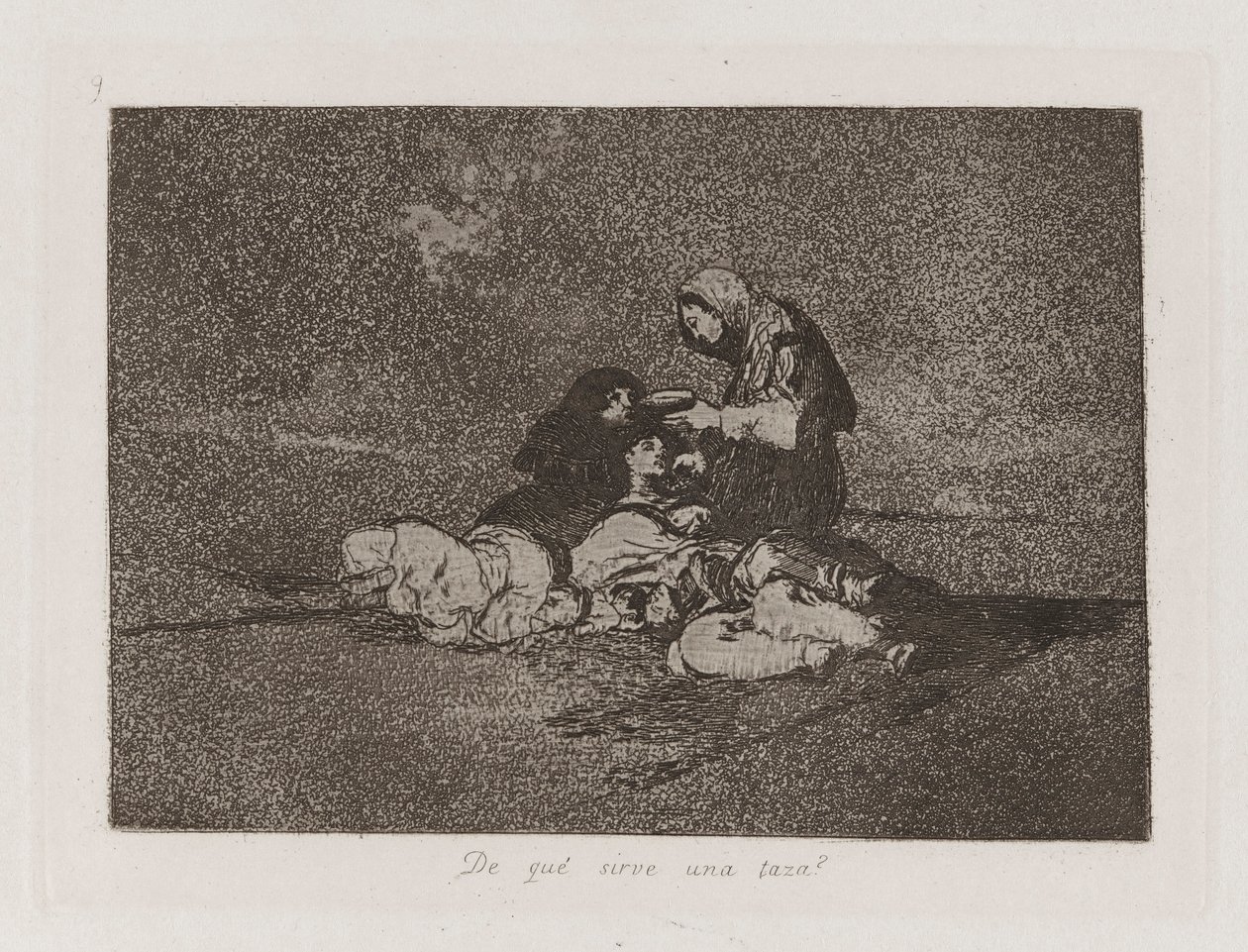 Neyden? bir fincan servis eder mi? (Bardak Neye Yarar?), Savaşın Felaketlerinden 59. Levha by Francisco de Goya