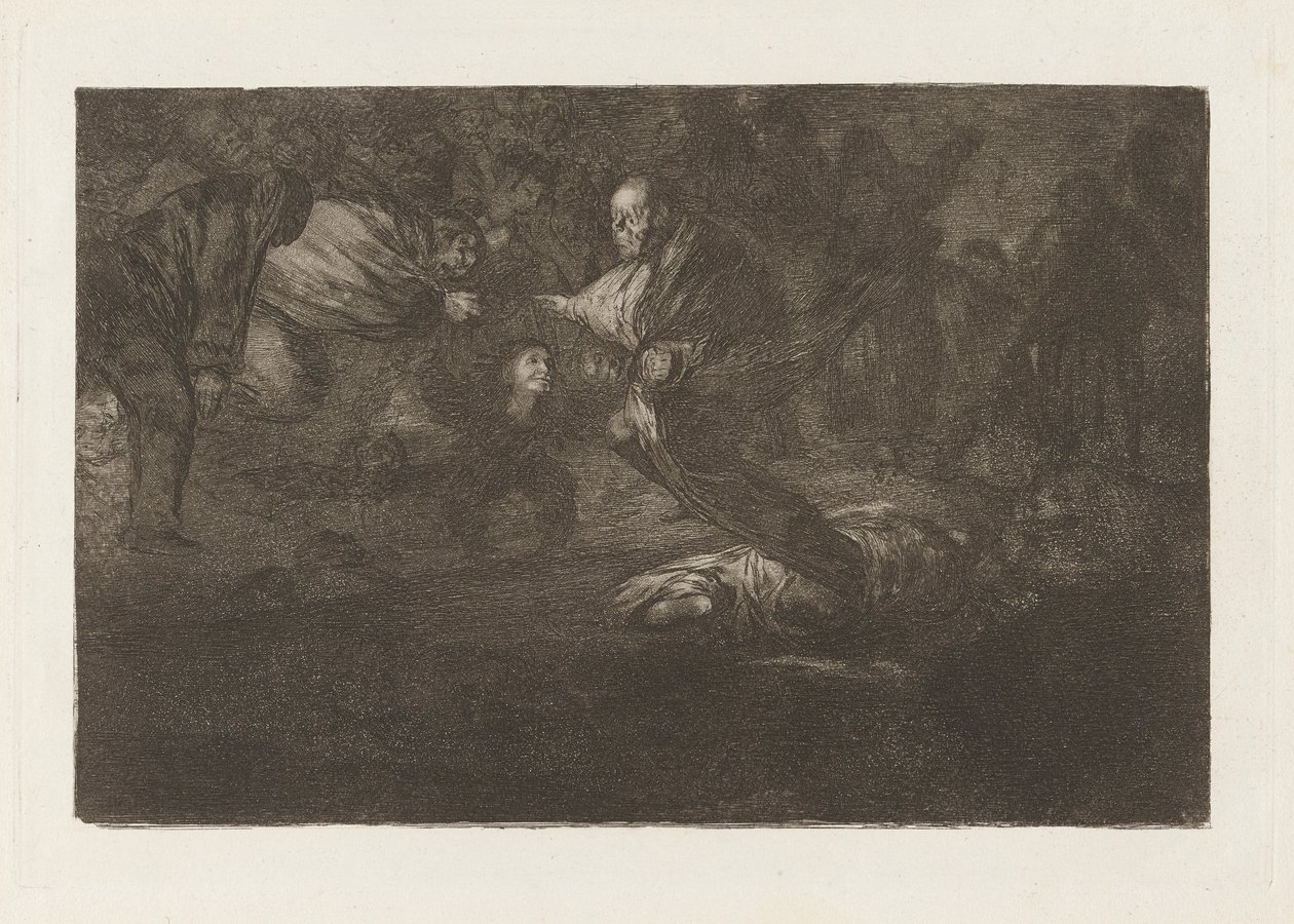 Onları Tanrı yaratır ve birleşirler (Tanrı Onları Yaratır ve Birlikte Birleşirler), Los disparates (Los atasözü) dizisinden by Francisco de Goya