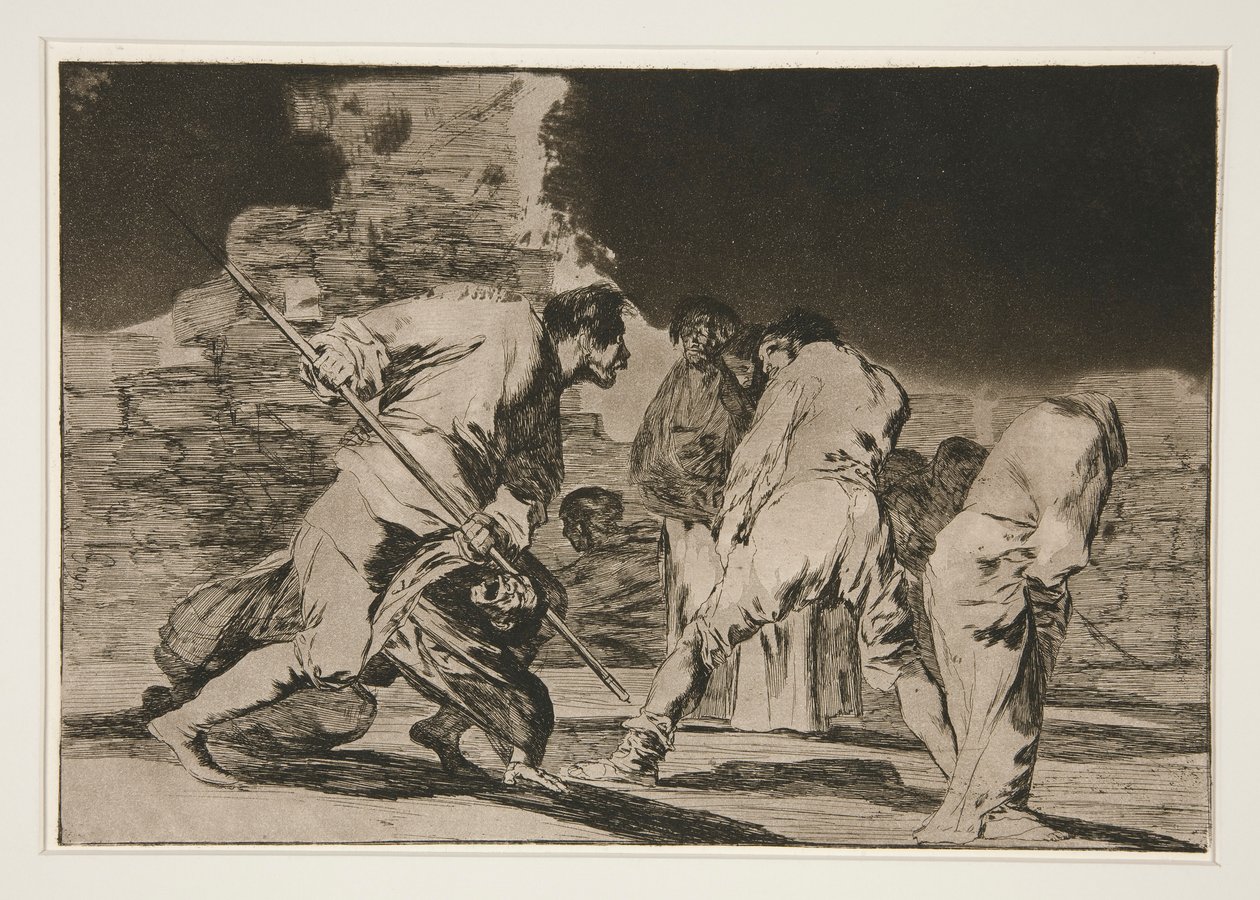 Disparate furioso (Öfkeli Folly), pl. Los atasözleri dizisinden 6 by Francisco de Goya